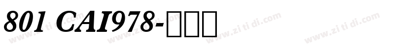 801 CAI978字体转换